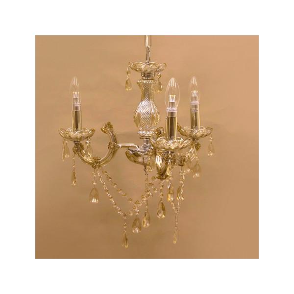 シャンデリア led おしゃれ モダン 3灯 クリスタル ガラス 照明 電気 電球 天井 吊下げ ゴージャス 高級感 アンティーク調 姫系 軽量 軽い