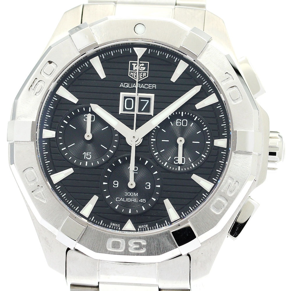タグホイヤー TAG HEUER CAY211Z.BA0926 アクアレーサー　 クロノグラフ ビックデイト 自動巻き メンズ 良品 保証書付き_878467【中古】 121,500円