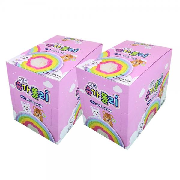 虹の綿菓子 ビッグシュガーローリー 12g 10個入り 虹のレインボー 子供 おやつ 무지개 솜사탕 빅 슈가롤리 12g 10개입 무지개 레인보우 어린이 간식