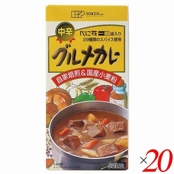 カレー粉 カレールー カレールウ 創健社 グルメカレー（中辛） 115g 20個セット