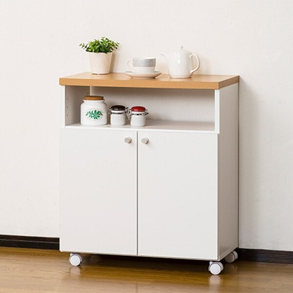 キッチンワゴン カウンターワゴン 背面化粧仕上げ 幅60cm