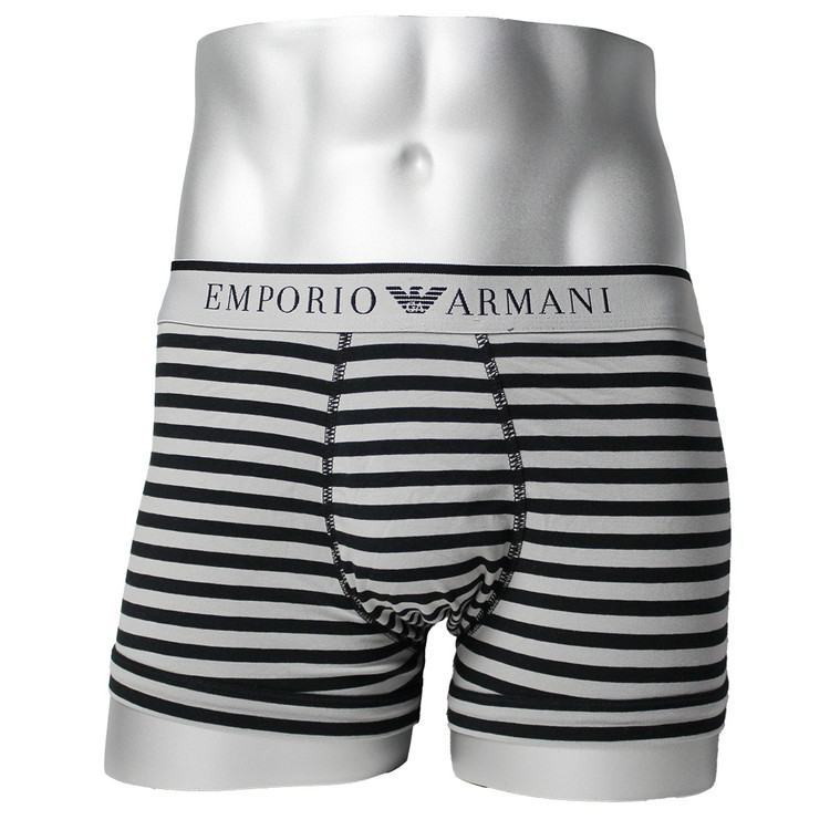 YARN DYED STRIPED ボクサーパンツ 2PK [ブラック/ストーンストライプ]【111210-4R542-35121】