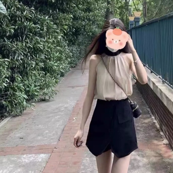 トップス ボトムス ブラウス プルオーバー 袖なし ノースリーブ ホルターネック かわいい 大人可愛い きれいめ 大人 上品 おしゃれ 大人女子 こなれ感 キュート 個性的 クール セクシー