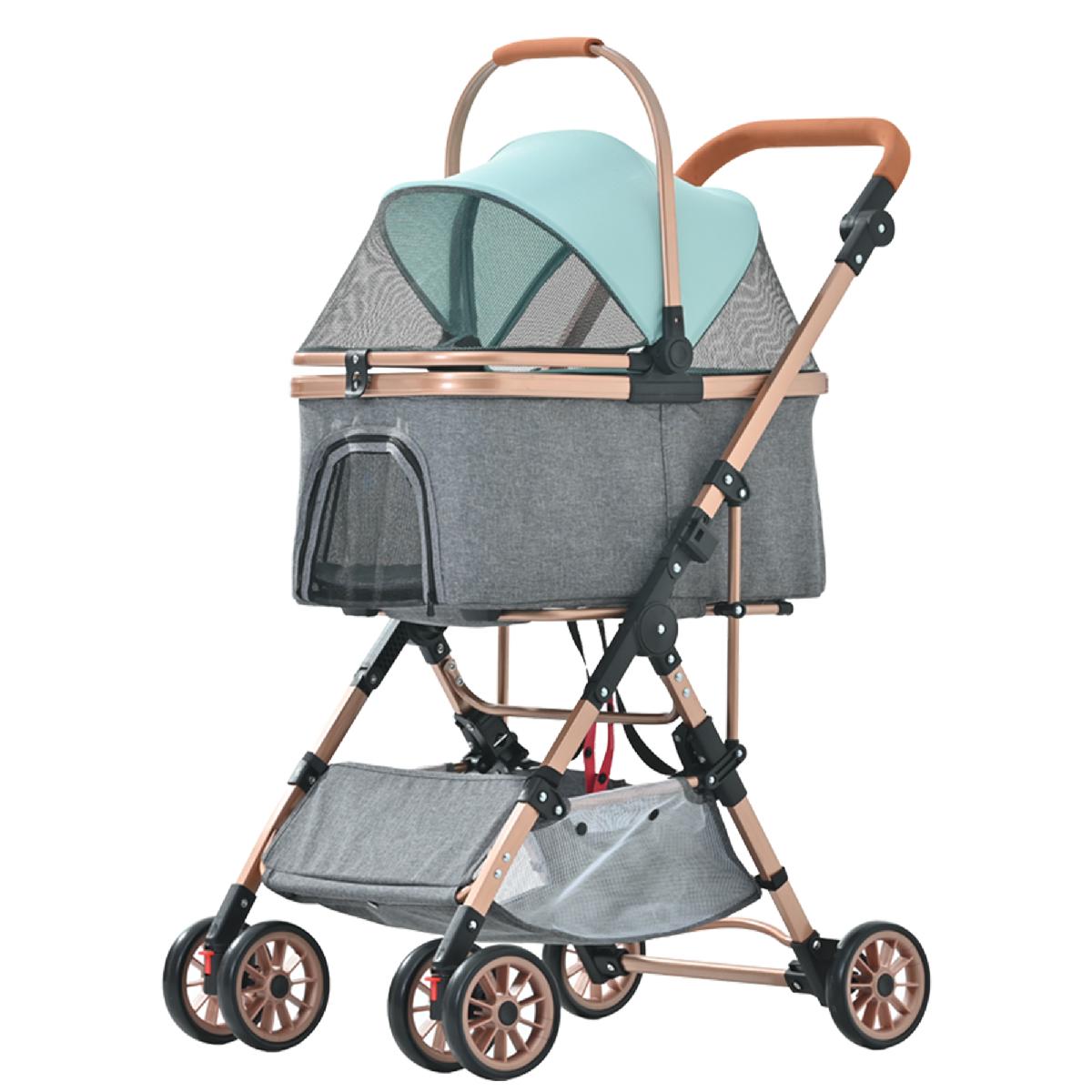 ペットカートアルミ製 分離式 取り外し可能 折りたたみ 多頭 中型犬 小型犬 猫 2way 軽量