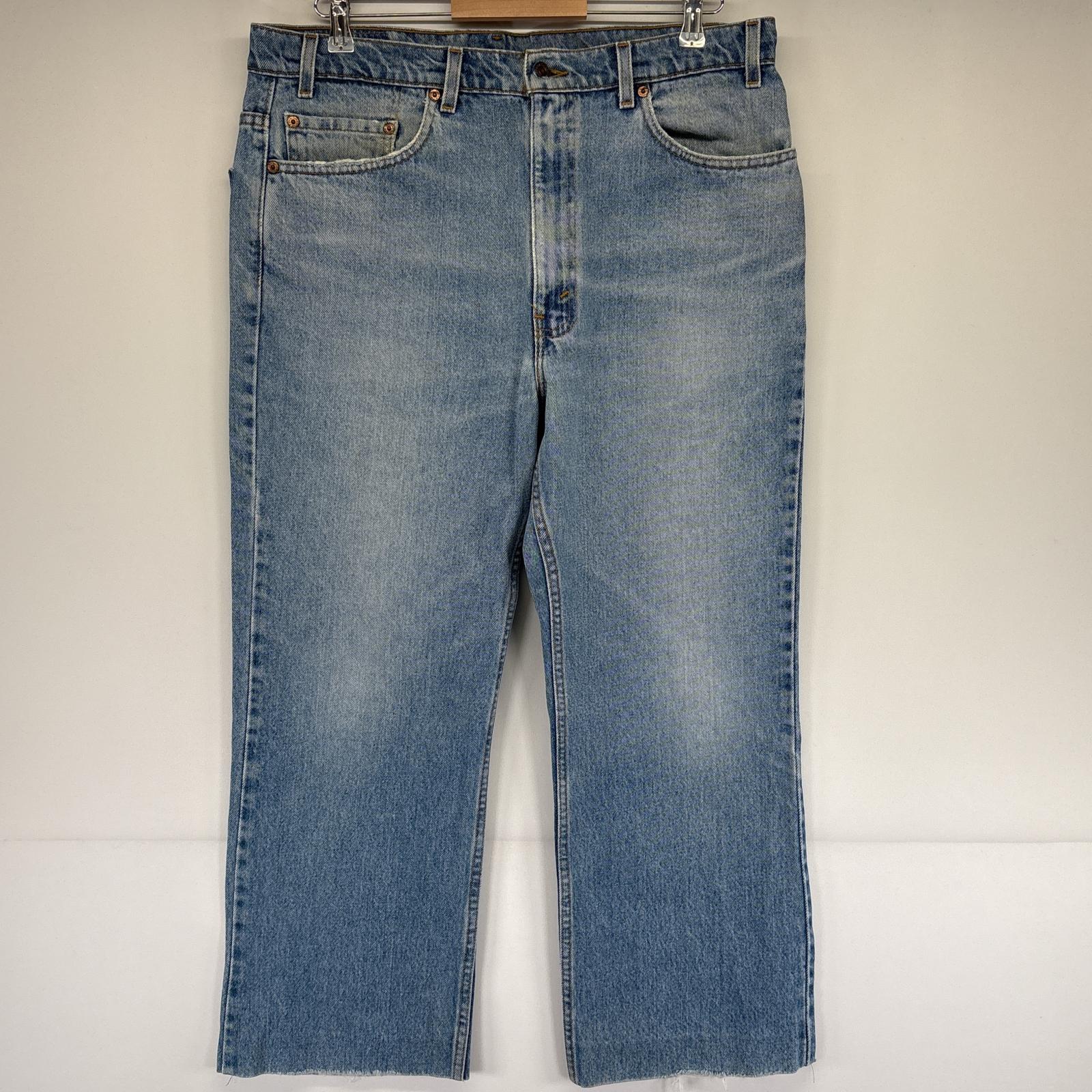 古着 90s/90年代 USA製 デニムパンツ 517 ブーツカット 5ポケット ジーンズ ジーパン 大きいサイズ w38 L30 ブルー メンズ