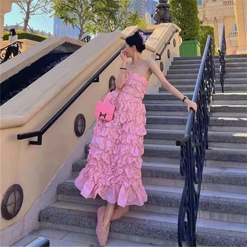 新入荷　人気パーティードレス　キャミワンピ　ロングワンピース