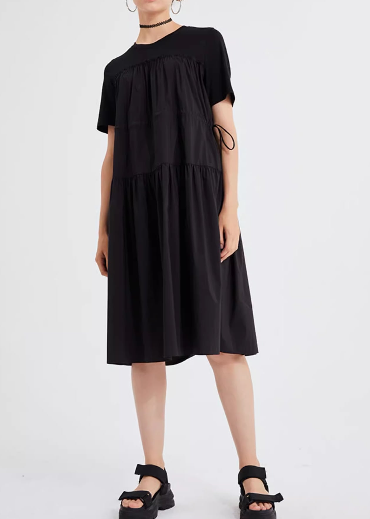 レディース ファッション 夏 ドレス 婦人服 サイズ 半袖 トップ スタイル 個性的 ワンピース 袖あり 半袖 ラウンドネック フレア ワイド かわいい 大人可愛い シンプル カジュアル 大人 上品