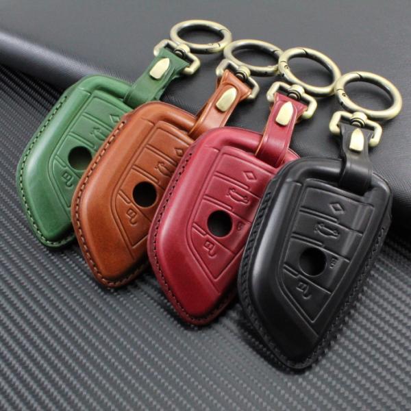 BMW 本革 レザー キーケース カラビナ付き 全4色 F45 F46 G20 G30 G11 G12 F45 F85 F86 など キーカバー キーホルダー メンズ レディース スマートキー 4,669円