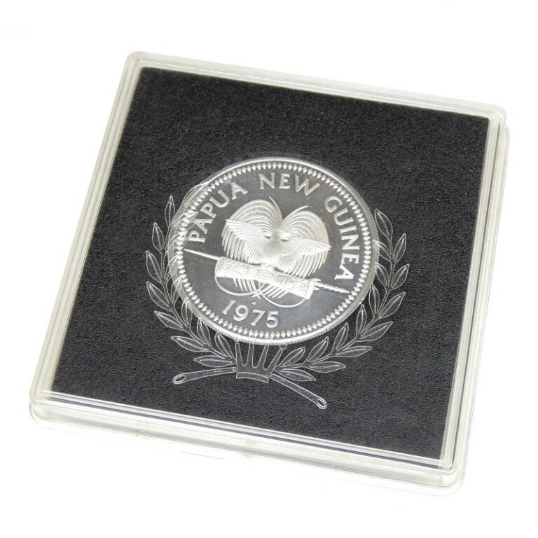 パプアニューギニア 10キナ銀貨 極楽鳥 1975年 /シルバー/SV925 【中古】(64720)