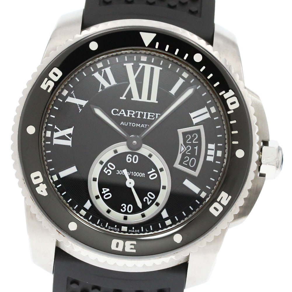 カルティエ CARTIER W7100056 カリブル ドゥ カルティエ ダイバー スモールセコンド 自動巻き メンズ 良品 保証書付き_867729【中古】