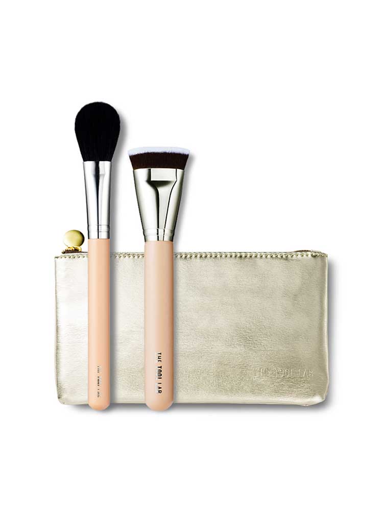 ザツールラボ 406メイクファンデーションチークブラシセットベストデュオ