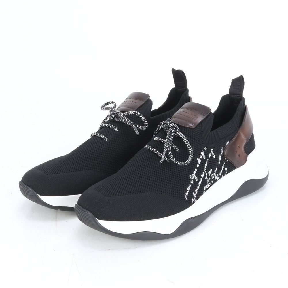 極美品 全長 31cm レザー スニーカー ハイカット ローカット レースアップ 靴 シューズ ビジネス 紳士 メンズ ECE CQ32-5 中古