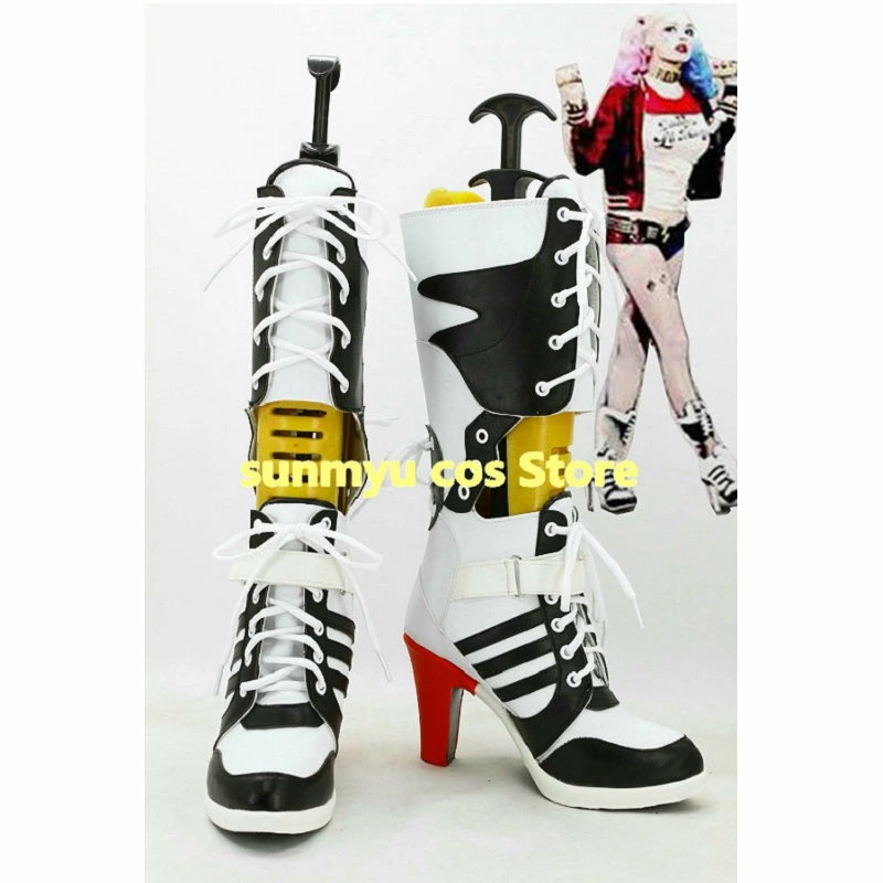 Suicide Squad ハーレークィン Harley Quinn ブーツ コスプレ靴