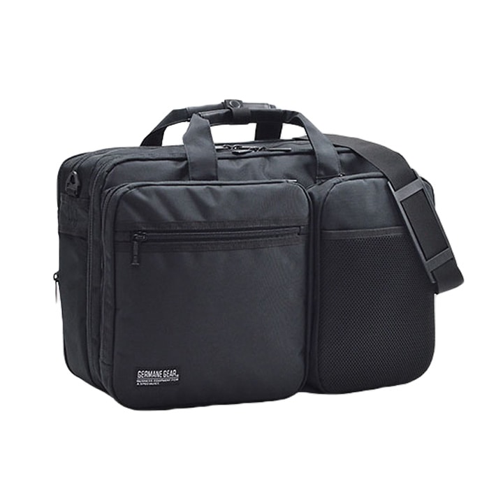 ビジネスバッグ メンズ レディース 大容量 B4ファイル対応 2層式 ブランド GERMANE GEAR 26700 タブレット対応 マチ拡張 エクスパンド 機能 ブリーフケース 黒 横型 通勤 通学
