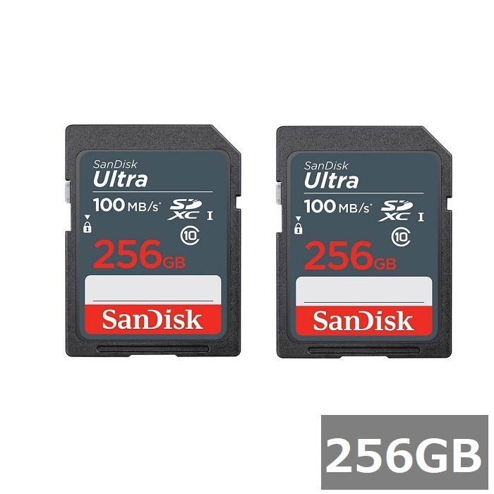 【2セット】 サンディスク SDカード SDXC SDSDUNR-256G-GN3IN Ultra 256GB Sandisk SDXCカード SD Class10 UHS-I カメラ デジカ