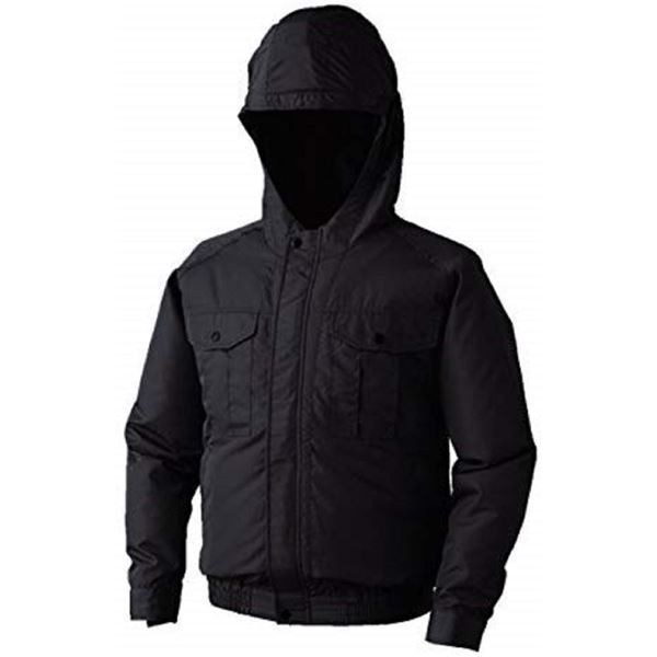 KU90810 空調服 ポリエステル製フード付き 服のみ チャコール LL