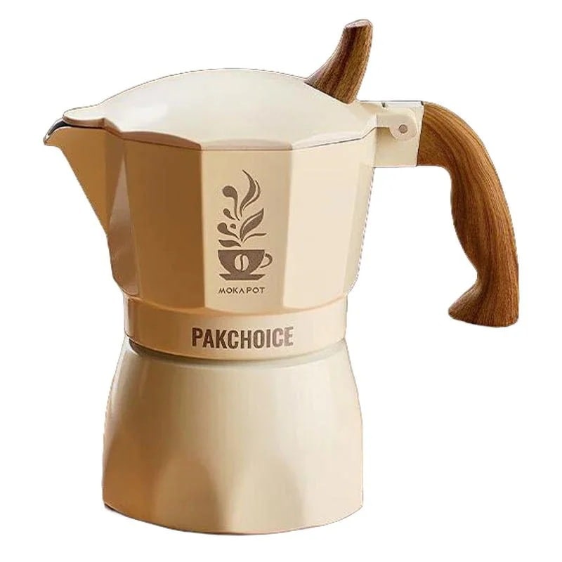 大好評！モカポット 家庭用 イタリア製 シングルバルブ モカポット 手淹れコーヒー モカポット コーヒーマシン 濃縮抽出ポット 手淹れポット 150ml 乳白 3カップ