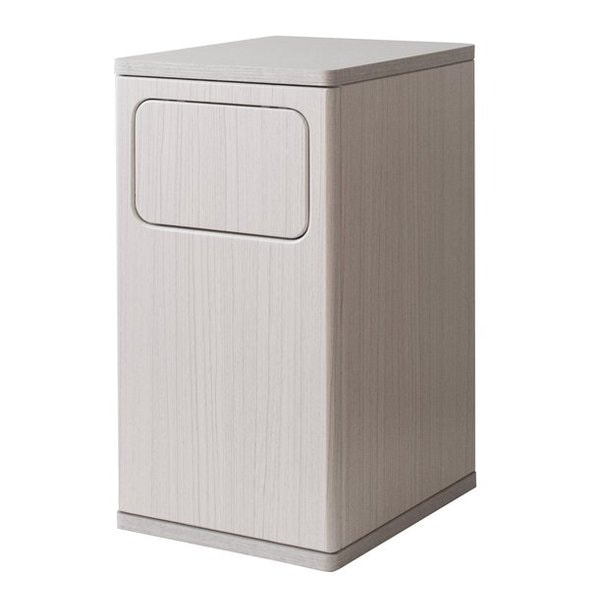 ウッドプッシュダストボックス Empro エンプロー ゴミ箱/20L/ホワイト DB-480R/ホワイト