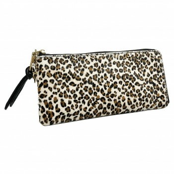 DAICO Pisoraro（ピソラロ） ハラコ 薄マチロングウォレット LEOPARD-WH PR240