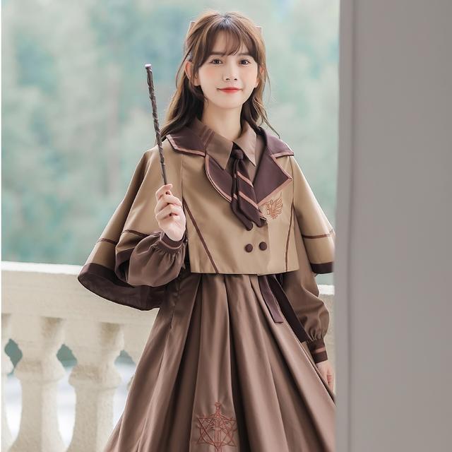 【ツーピーススーツ】2025年和風レトロドールスカートロリータドレス長袖ロリータ 母の日 母の日-0008672