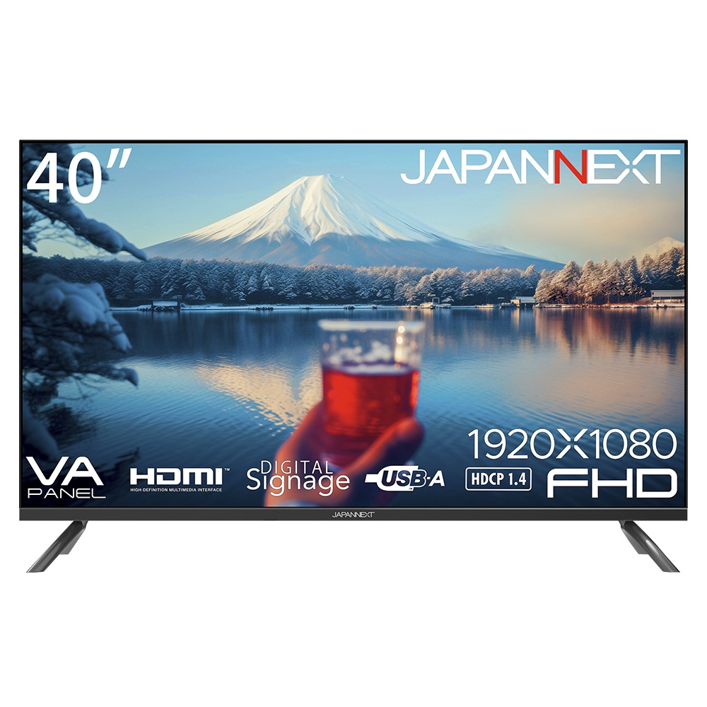 JAPANNEXTジャパンネクスト 液晶ディスプレイ(40型/VA/FullHD 1920×1080/60Hz/9.5ms）(ブラック) JNV40TFHDU