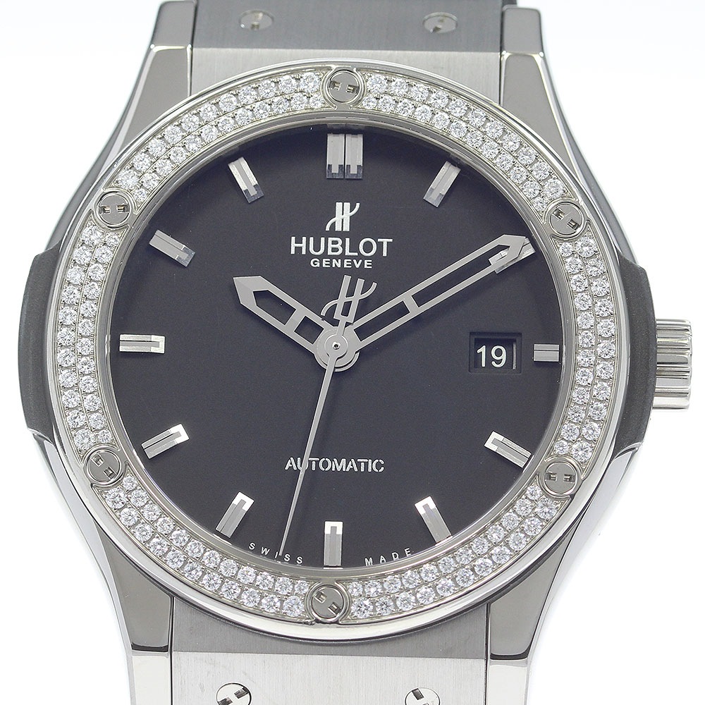 ウブロ HUBLOT 542.NX.1171.LR.1104 クラシック フュージョン チタニウム ダイヤベゼル 自動巻き メンズ _844175【中古】