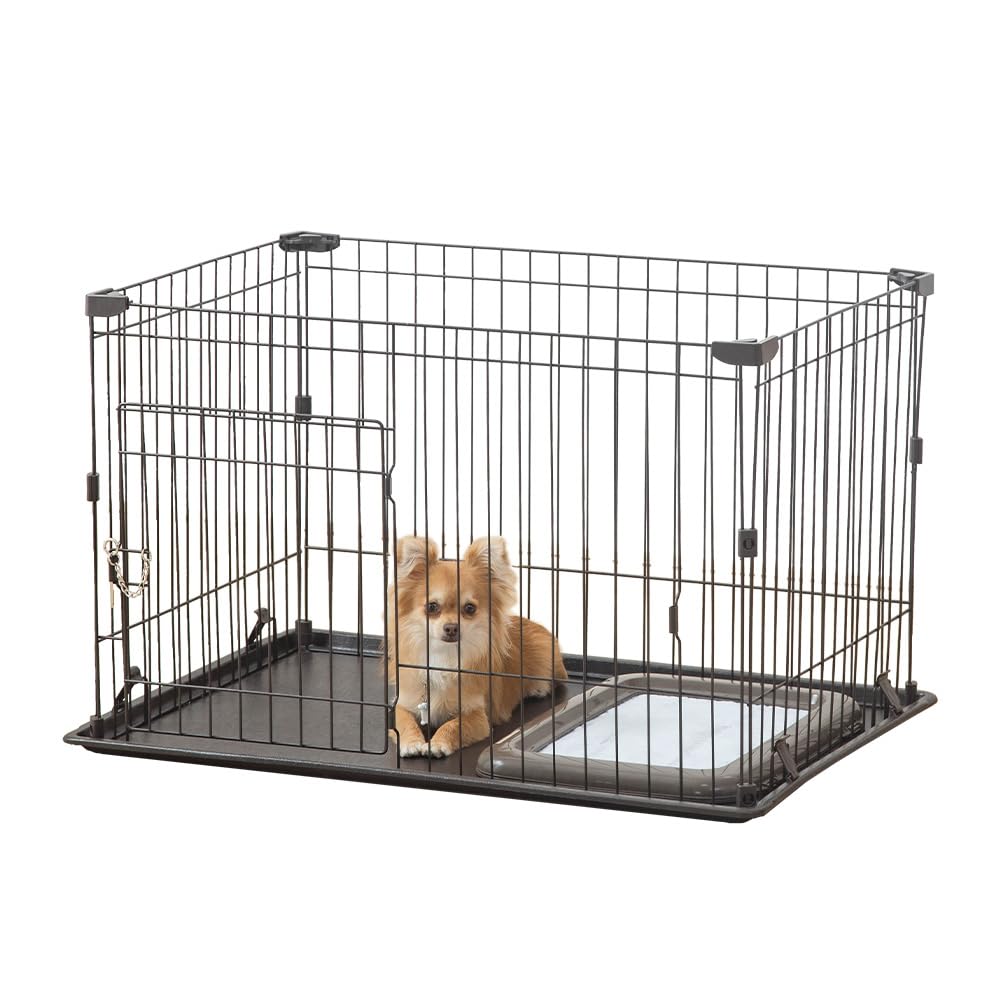 アイリスオーヤマ システムサークルトレー付き P-STN-550 ブラウン 小型犬用 90×60×55.2cm