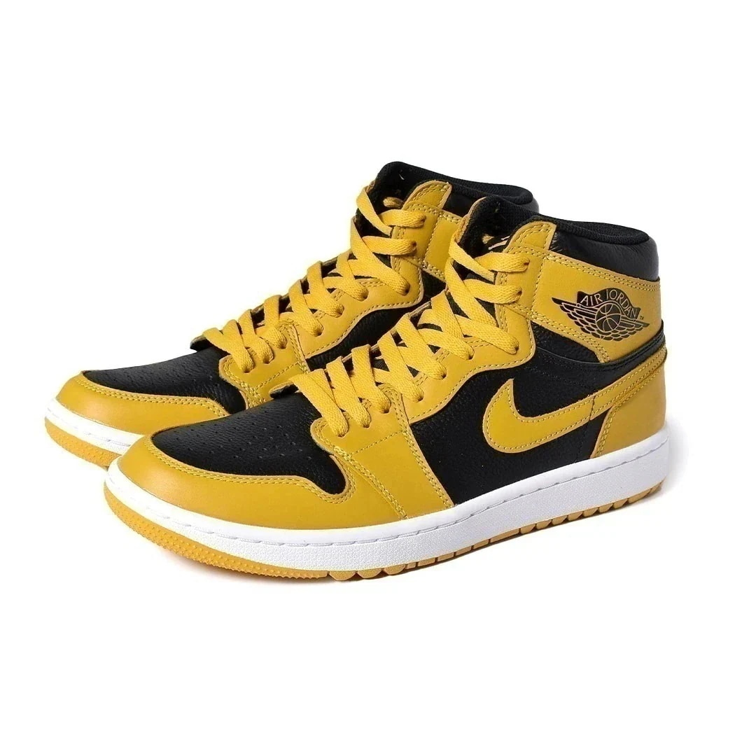 NIKE ナイキ エア ジョーダン ハイ ゴルフ スニーカー AIR JORDAN 1 HIGH GOLF "Pollen" ( 黒 黄色 パラン ゴルフシューズ DQ0660-700 )