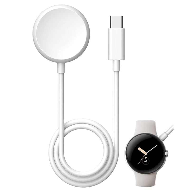 Pixel Watch充電器 ピクセルウォッチ充電器 ピクセルウォッチ充電ケーブル ワイヤレス充電 磁気充電ケーブル 急速充電 Pixel Watch充電ケーブル 置くだけ充電 持ち運び便利 1m 携
