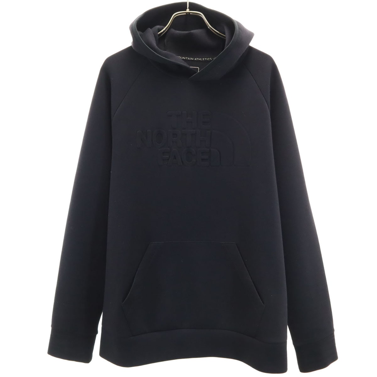 エンボスロゴ 長袖 テックエアー スウェットパーカー L ブラック アウトドア NT11880 メンズ 古着