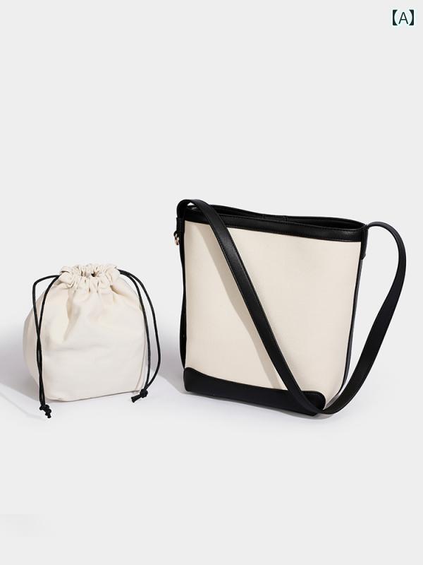 ショルダーバッグ 斜めがけ レディース おしゃれ 鞄 カジュアル キャンバス 韓国 ファッション 大容量 ファスナー