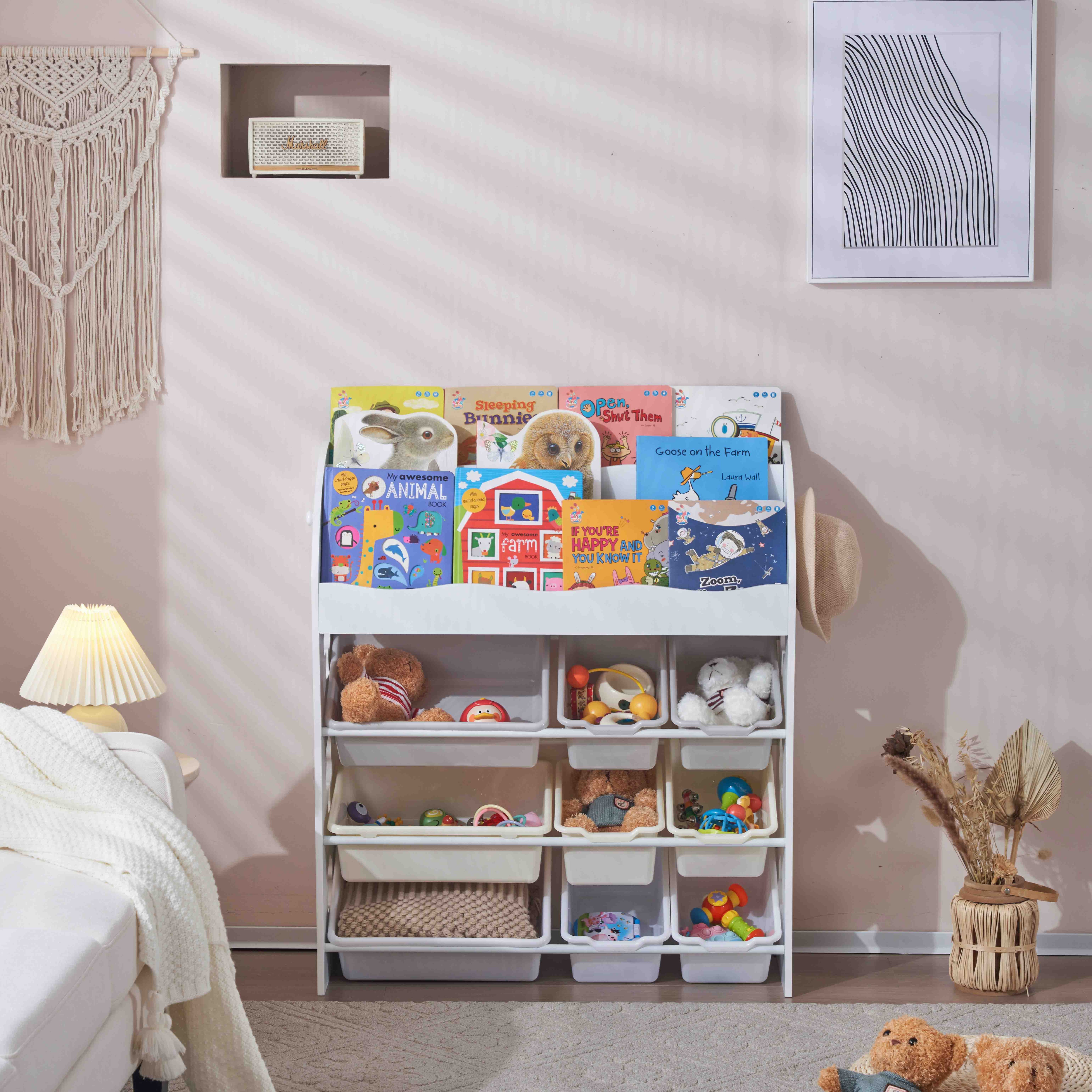 【国内即日発送】 おもちゃ収納ラック 子ども用家具 木製 収納ケース 知育家具 天然木