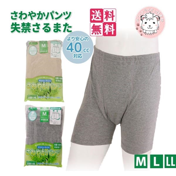紳士 失禁パンツ さわやか失禁 申又 さるまた 5枚セット W645 M/L/LL 9,438円