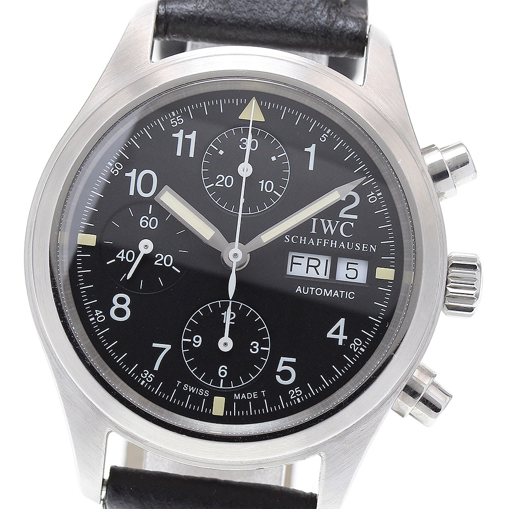 IWC SCHAFFHAUSEN IW370603 フリーガー クロノグラフ デイデイト 自動巻き メンズ _830411【中古】