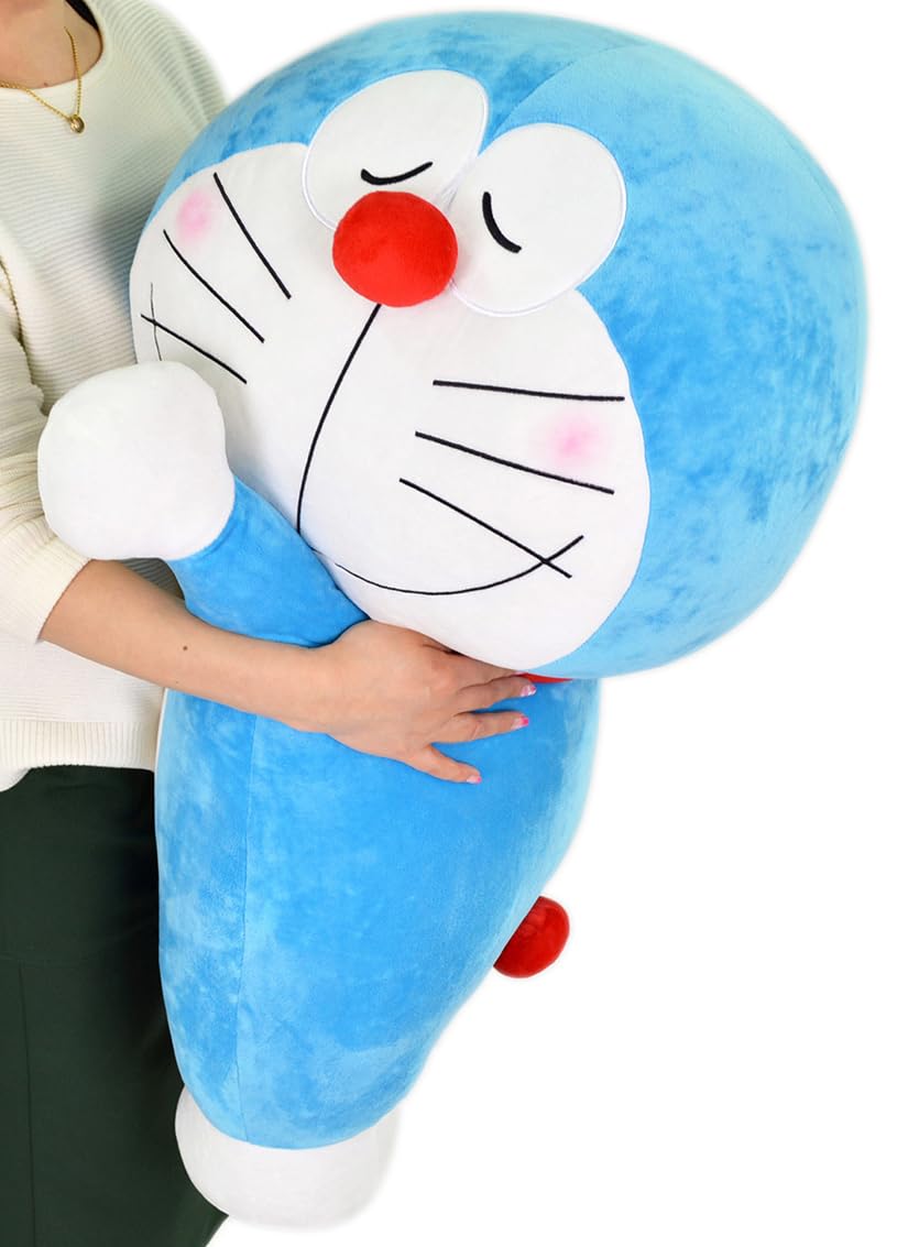MORIPiLO 抱き枕 ドラえもん ぬいぐるみ クッション 特大 約90cm ブルー 大きい プレゼント グッズ (すやすや添い寝枕) まくらのモリシタ 315633