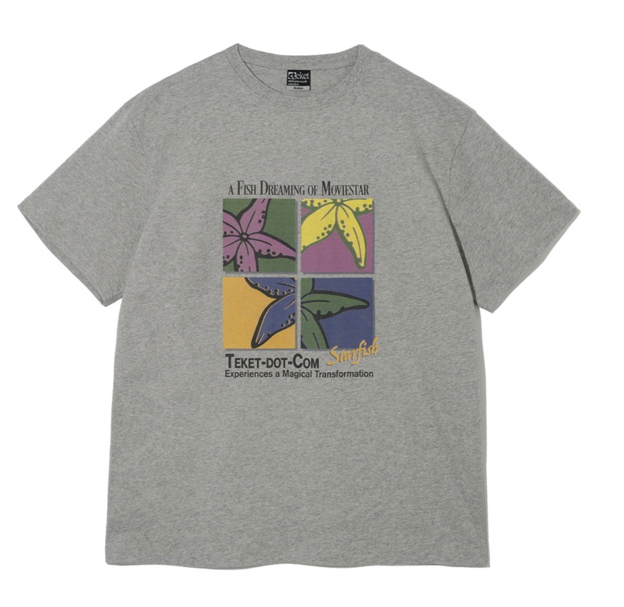 テケット Frame Tee Melange Gray