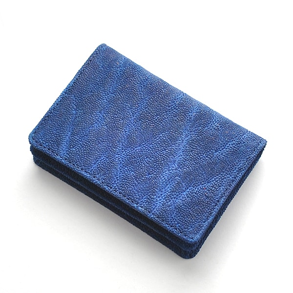 【新規OPEN】【期間限定セール】【激安】【新品未使用】本エレファントレザー　象革　限定ブルーカラー　無双タイプ　カード＆名刺入れウォレット　CBEL-CC