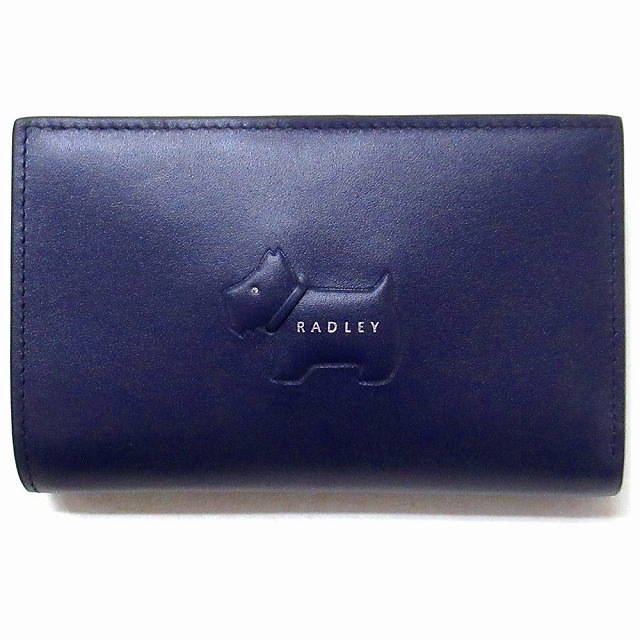 RADLEY LONDON ラドリーロンドン サイフ 財布 スコティッシュテリア レザー ラドリー ミディアム 二つ折り財布 110334NAVY