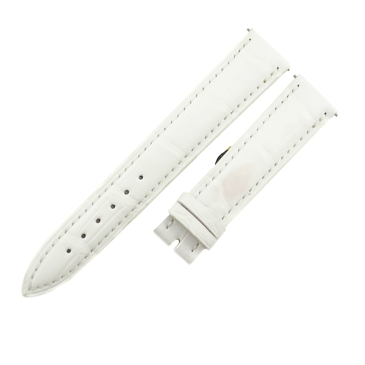 トノウカーベックス 7500/7502用 クロコバンド メンズ 未使用 純正 替え ショート 16mm ホワイト 白 3年保証