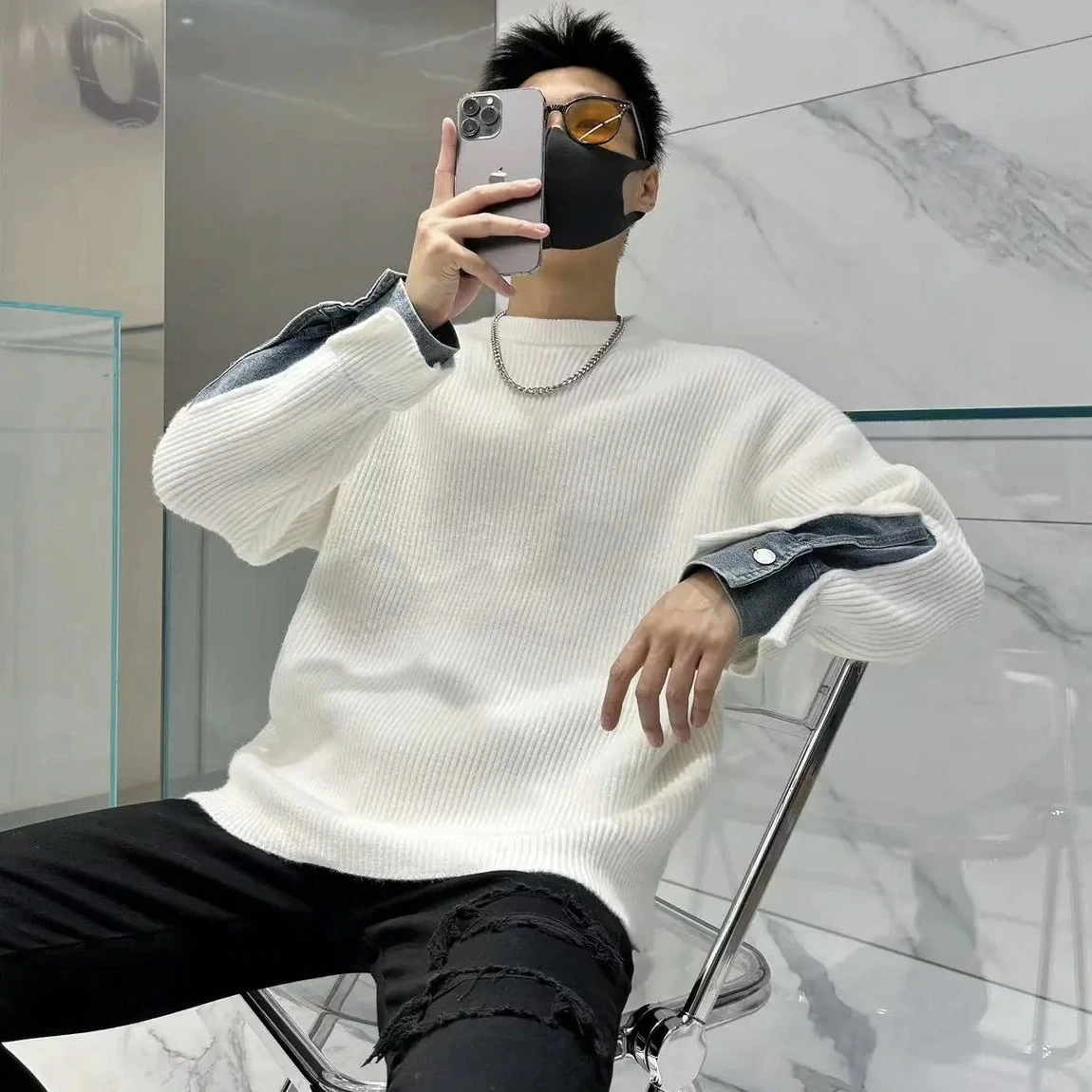 ニットウェア 秋冬に着たい ベーシックニット 韓国ファッション セーター ニット 長袖 ストレッチ ニット秋冬 トップス リブニット プルオーバー