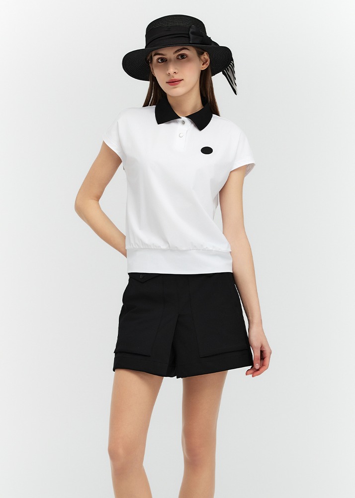 DUVIK 配色 ヨコ ブルゾン Tシャツ - DF2WTS135M / WHITE 9,433円