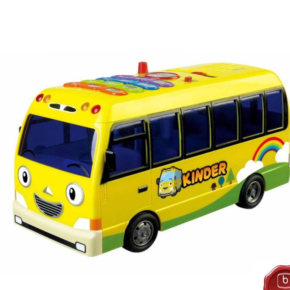 タイヨー キンダーバス 英語・ハングル・数字・動物音 メロディ ライト 効果音 フルバック機能 知育玩具 正規ライセンス