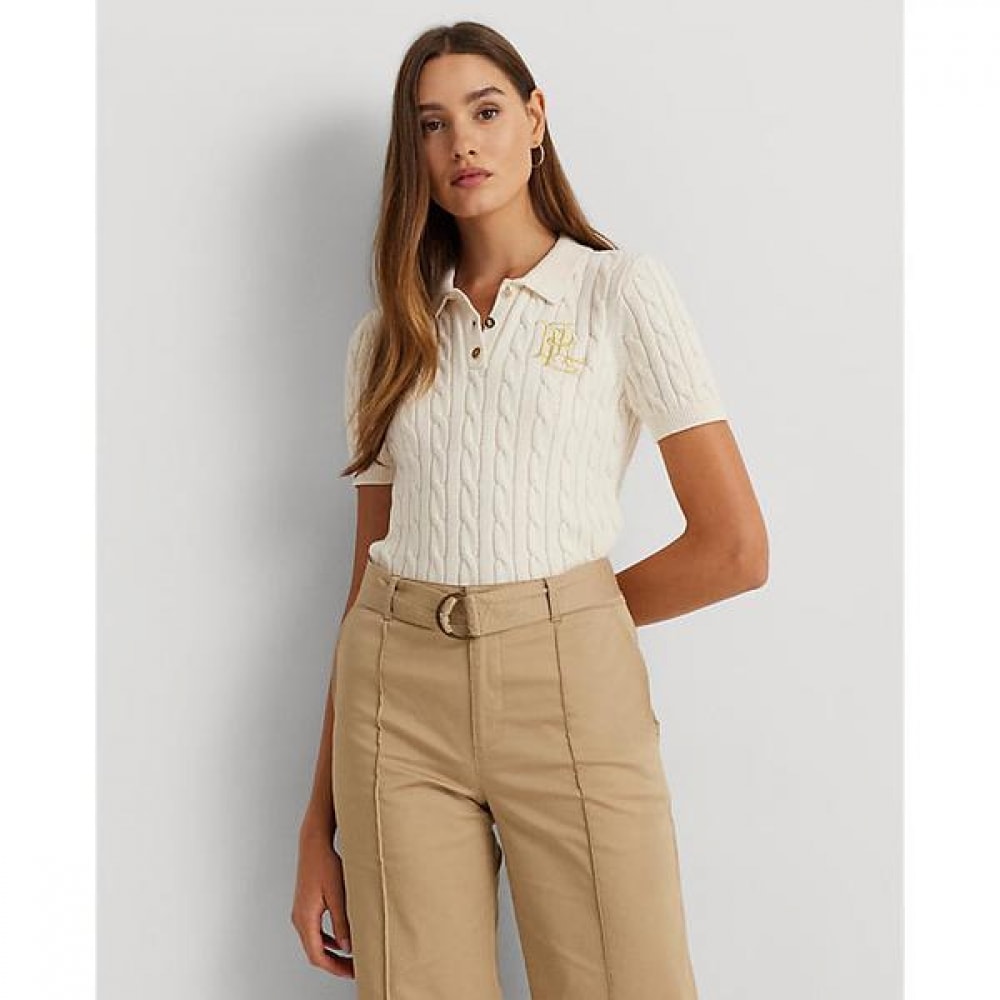 ローレン ラルフ ローレン ケーブル ニット コットン ポロ セーター WMLRSWESN820103101 24,909円