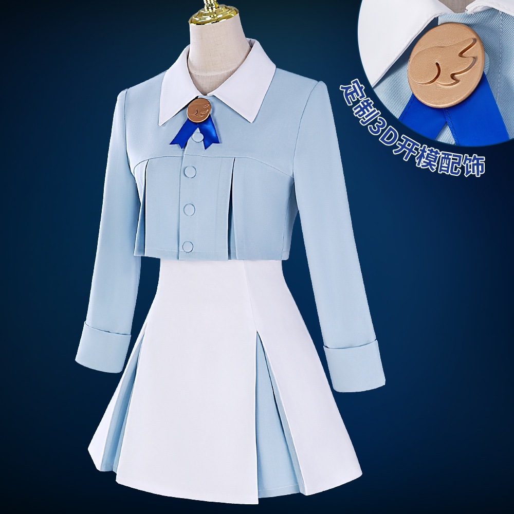 桜の青とホワイトデートの服cosマジックカード女の子桜のコスプレ服キノモトサクラは女性のために通常の服を着ることができます