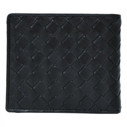 良品工房 日本製編込み二つ折財布 J17-232B 5556-064