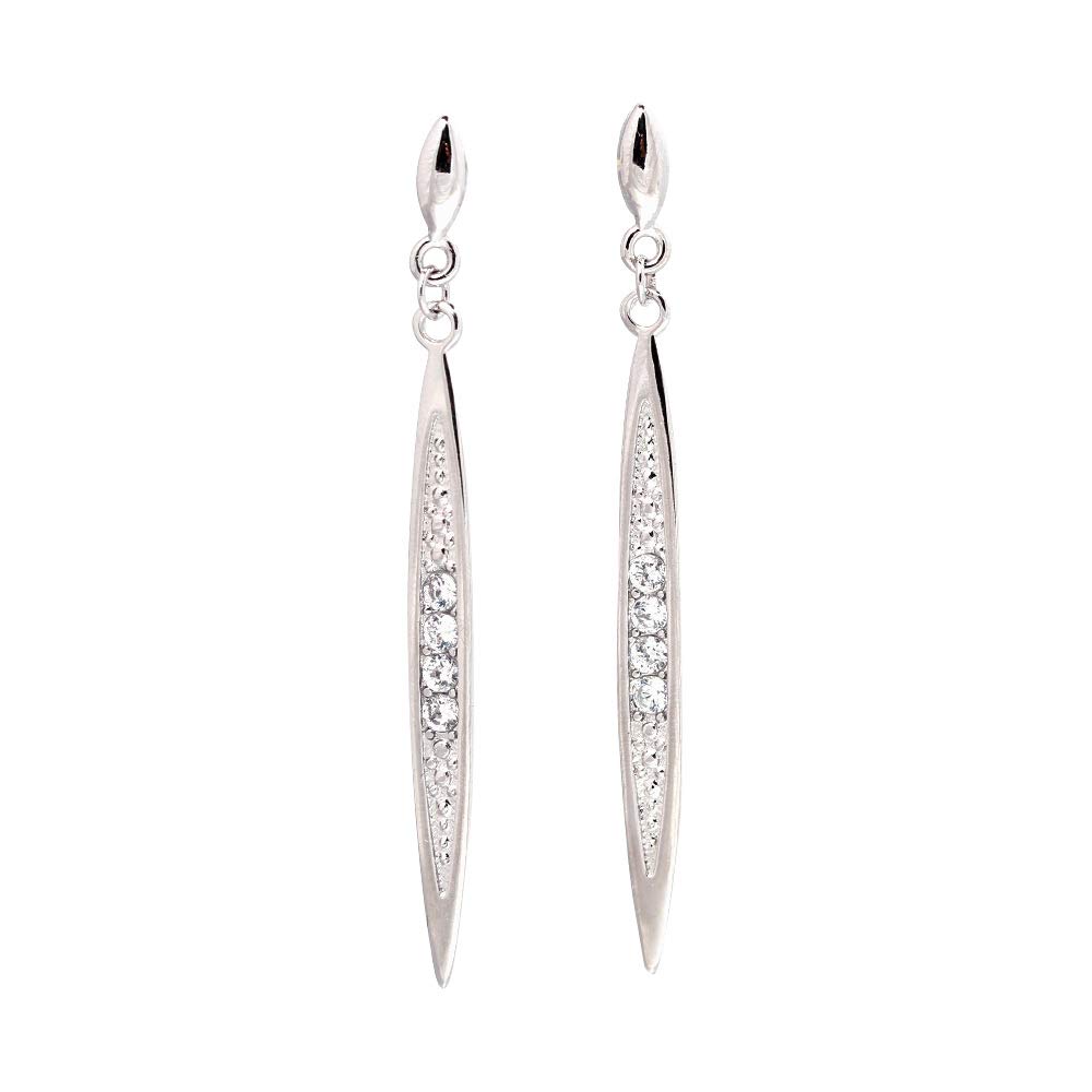 Gift from New York ピアス レディース プラチナ 加工 揺れるバーピアス ロングピアス シルバー925 金属アレルギー対応 女性 プレゼント