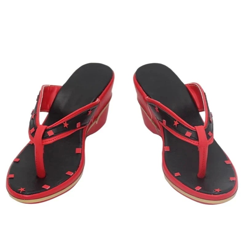 コスプレ靴狐坂ニナVtuberブーツ下駄シューズ長靴コスプレクリスマスハロウィン