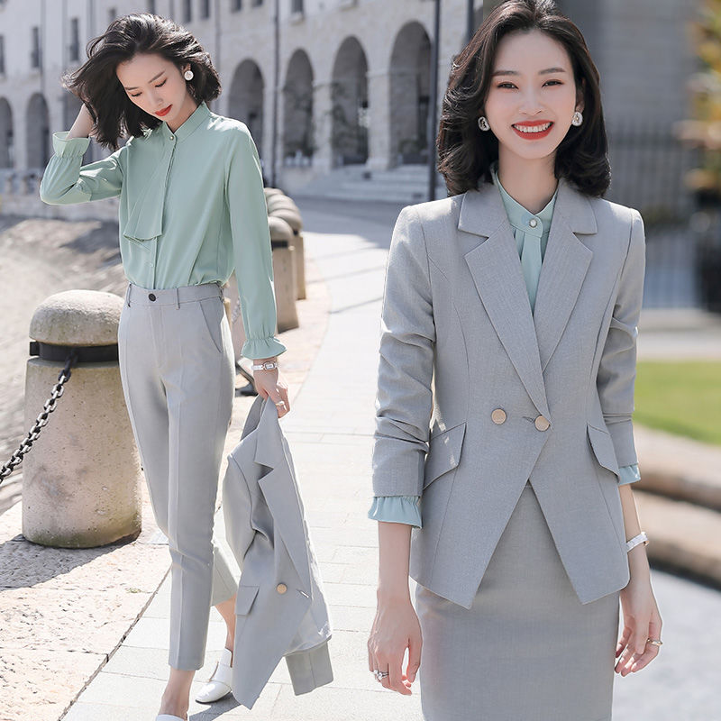 スーツ 韓国スタイルのスーツ女性のプロの装飾ボディスーツフォーマルドレス気質ファッション作業服 9,629円