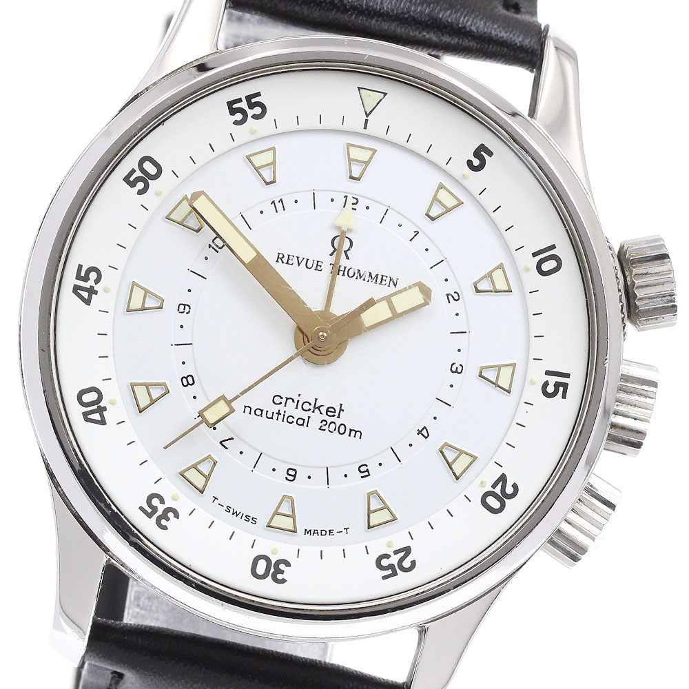 レビュートーメン REVUE THOMMEN 7910001 クリケット ノーティカル 2400本限定 手巻き メンズ _940218【中古】