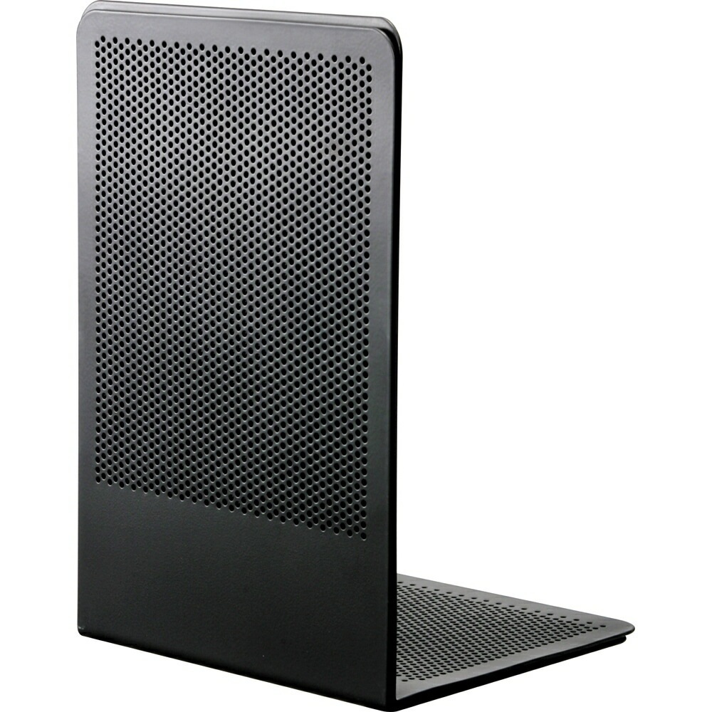 （まとめ買い）ブックエンド Pタイプ Lサイズ 2枚組 ブラック BE-P301BK [x3]